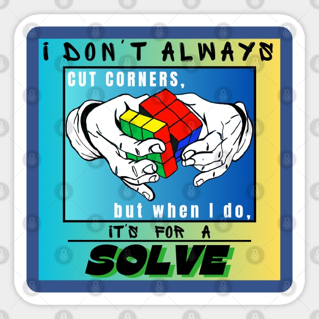 Impossible Rubik's Cube Algorithm Sticker by OFFdaWALLArt